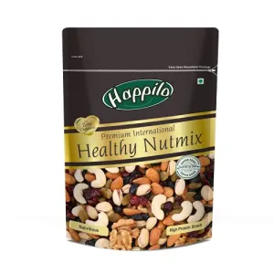 Happilo Premium International Healthy Nutmix 200g | Mixed Dry Fruit & Healthy Snack | Nutritious| Snack Pack with high Protein & Calcium | Contains Kaju Badam Kismis Munakka & more