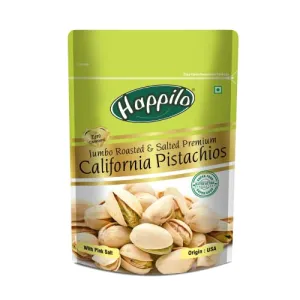 Happilo Premium California Roasted & Salted Pistachios 200g| Pista Dry Fruit| Tasty & Healthy| High in Protein & Dietary Fiber | Gluten Free & Low Calorie Nuts