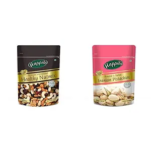 Happilo Premium International Healthy Nutmix 200g + Happilo Premium IR Roasted & Salted Pistachios 200g