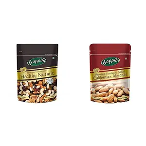 Happilo Premium International Healthy Nutmix 200g + Happilo Premium Californian Roasted and Salted Almonds 200g