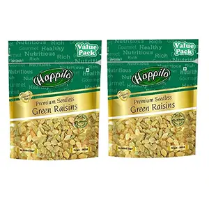 Happilo Premium Seedless Green Raisins Super Value Pack Pouch 2 x 500