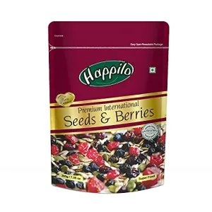 Happilo Premium International Seeds & Berries Mix 200g Pack | Contains Healthy Seeds & Dried Berries | Low in Calories High in Nutrients | Morning Snack