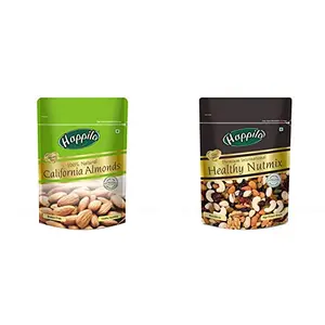 Happilo 100% Natural Premium Californian Almonds 200g and Happilo Premium International Healthy Nutmix 200g