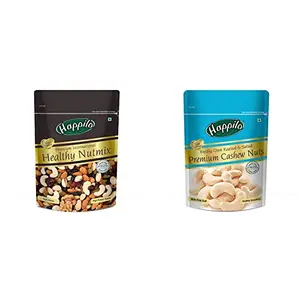 Happilo Premium International Healthy Nutmix 200g + Happilo Premium Toasted and Salted Cashews 200g