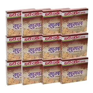 Hari Darshan Gugal Deluxe Wet Dhoop Pure and Natural (Pack of 12 16 Sticks in Each)