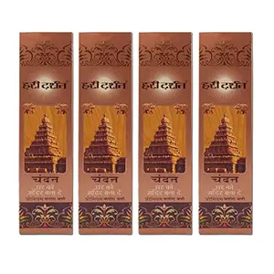 Hari Darshan Sandal Premium Masala Incense Sticks (Pack of 4 12 Sticks in Each)