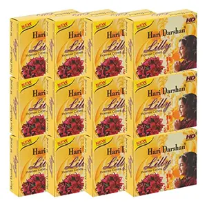 Hari Darshan Lilly Incense Cones | Dry Dhoop Cones - Pack of 12