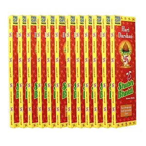 Hari Darshan Shubh Bhakti Agarbatti Charcoal Free Incense Sticks (Pack of 12 15 Sticks in Each)