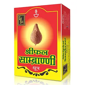 Zed Black Shriphal Sambrani Dhoop Incense Cones with Stand Natural Herbs Consists 12 Packs Inside