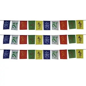Combo of Two Tibetian Buddhist Prayer Flags for Home and One for Motorbike