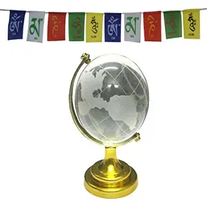 Combo of Mantra Flag for Car and Globe
