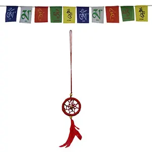 Combo of Prayer Flag and Dream Catcher for Car