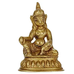 Brass God Lord Kuber Maharaj Idol Handicraft Decorative Statue Showpiece for Home Temple Decoration Living Room Christmas Gift Item Height 4 inch4