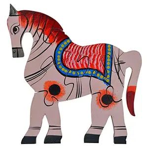 Horse Shape 7 Piece Wooden Creative Educational Jigsaw Puzzles for Kids/Children (Dimensions Length - 6 Width - 5.5 Height - 0.5 Inch Multi Colour) Educational Toys for Kids