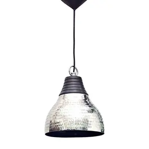 Lucian Aluminium and Wood Pendant Hanging Ceiling Light E - 14 Bulb Holder Without Bulb 36 x 36 x 20 cm