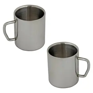 Stainless Steel Coffee Mug (Set of 2) - 3 inch