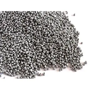 Metallic Silver Round Rocailles/Glass Seed Beads (11/0-2.0 mm 100 Grams) Standard Quality for  Jewellery Making Beading Embroidery Art and Craft
