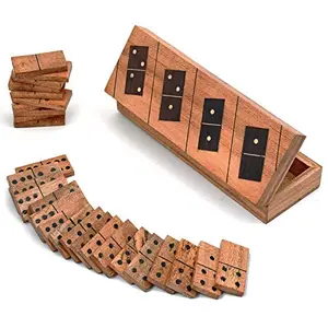 Toolart Domino Game Set with 28 Domino Tiles (Dimensions Length - 8 Width - 2.8 Height - 1.5 Inch)