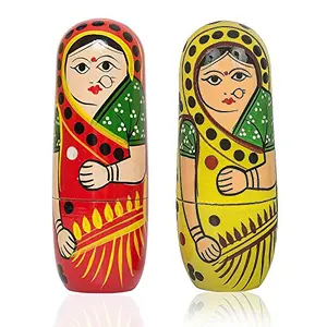 10 PCS Hand Painted Wooden Russian Nesting Dolls Set for Girls Kids RY