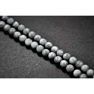 10 mm Gray White Jade Rondelle Quartz Semi Precious Stone Pack of 1 String for-Jewellery Making Beading & Craft.