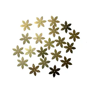 Golden Flower Sequins Sitara (20 mm 100 Grams) for Embroidery Art and Craft DIY Purpose