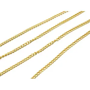 Golden Hooks Metal Chain (2 Meters) Can be Used for Embellishing Handbags Garments and Craft Accessories