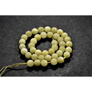 Peach Rondelle Jade Quartz Semi Precious Stones (8 mm 1 String) for- Jewellery Making Beading Art and Craft