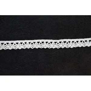White Cotton Lace (0.5 Inches) (10 Metres) (Design 36)- Used for Trims Borders Embroidered Laces Applique Fabric lace Sewing Supplies Cotton Work lace.