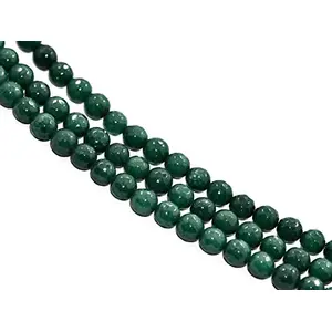 Green Rondelle Jade Quartz Semi Precious Stones (8 mm 1 String) for Jewellery Making Beading Art and Craft