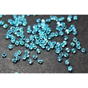 Aqua Blue Bicone Crystal Beads (4 mm) 1 String for  Jewellery Making Beading Arts and Crafts and Embroidery.