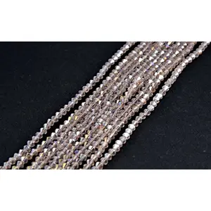 Small Pink Rainbow Transparent Bicone Crystal Beads(4 mm) 1 String for  Jewellery Making Beading Arts and Crafts and Embroidery.