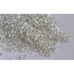 Silverline White/Crystal 2 Cut Beads/Glass Seed Beads (8/0-3.0 mm) (450 Grams) Standard Quality for  Jewellery Making Beading Arts and Crafts and Embroidery.