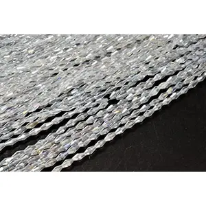 White Transparent Rainbow Drum Crystal Beads(3 mm * 8 mm) 1 String for  Jewellery Making Beading Arts and Crafts and Embroidery.