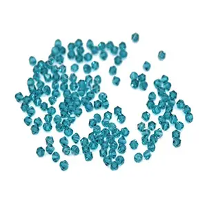 Blue Bicone Crystal Beads(5 mm) 1 String for  Jewellery Making Beading Arts and Crafts and Embroidery.
