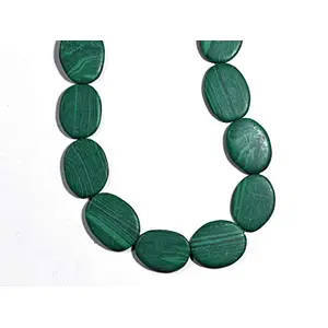 Green Semi Precious Stones for Jewellery Making (23mm) (Pack of 5 Strings)