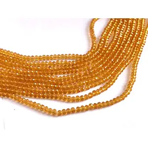 Brown Transparent Tyre/Rondelle Faceted Crystal Beads (8 mm) (1 String) for  Jewellery Making Beading Embroidery Art and Craft