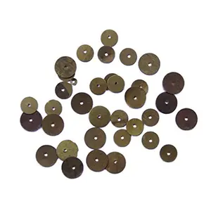 Circular Golden Metal Sequins (1 cm) (Pack of 100 Grams) for Embroidery DIY Art and Craft Supplies