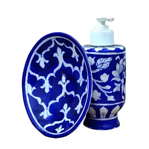 Ceramic Lotion Dispenser with Soap Dish