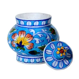 Lovely Sugar Jar in Blue Pottery