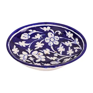 Ceramic Soap Dish (12.5 x 10 x 3 cm Blue)