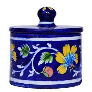 Shriyam Craft Lovely Cotton Jar in Blue Pottery