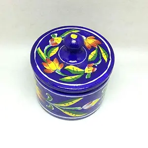 Decorative-Handcrafted & Painted Floral Sugar Pot