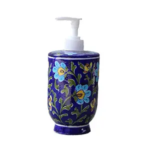 Shriyan Craft Handpainted Pottery Soft Touch Liquid Soap Dispenser