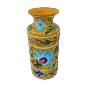 Ceramic Flower Vase (7.5 cm x 10 cm x 16 cm Yellow)