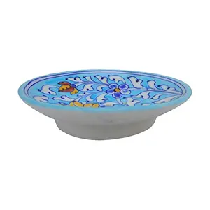 Ceramic Soap Dish (12.5 cm x 10 cm x 3 cm Sky Blue)