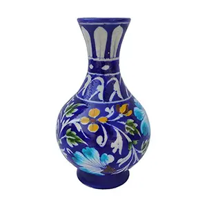 Ceramic Flower Vase (12.5 cm x 12.5 cm x 20 cm Blue)