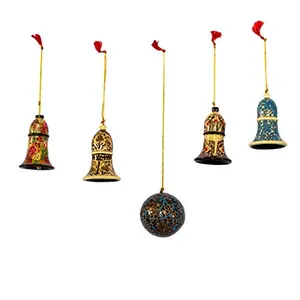 Classic Kashmiri Hangings Bells & Ball - Set of 5