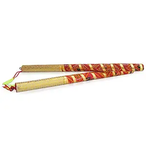 Dandiya -Bandhni Decorated Wooden Garba Sticks for Navratri Celebration/Garba/Dandiya Sticks-for Men/Women/Kids