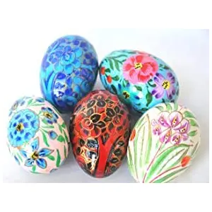 Wooden Easter Eggs OrnamentsSet of 15MulticoloredEaster EggsHandmade Easter Eggs decorativesFinished Easter EggsHome decorativesby India