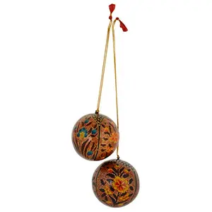 Jehlum View Crafts Handmade Christmas Tree Ornaments Balls (8 cm x 8 cm x 8 cm Pack of 2)